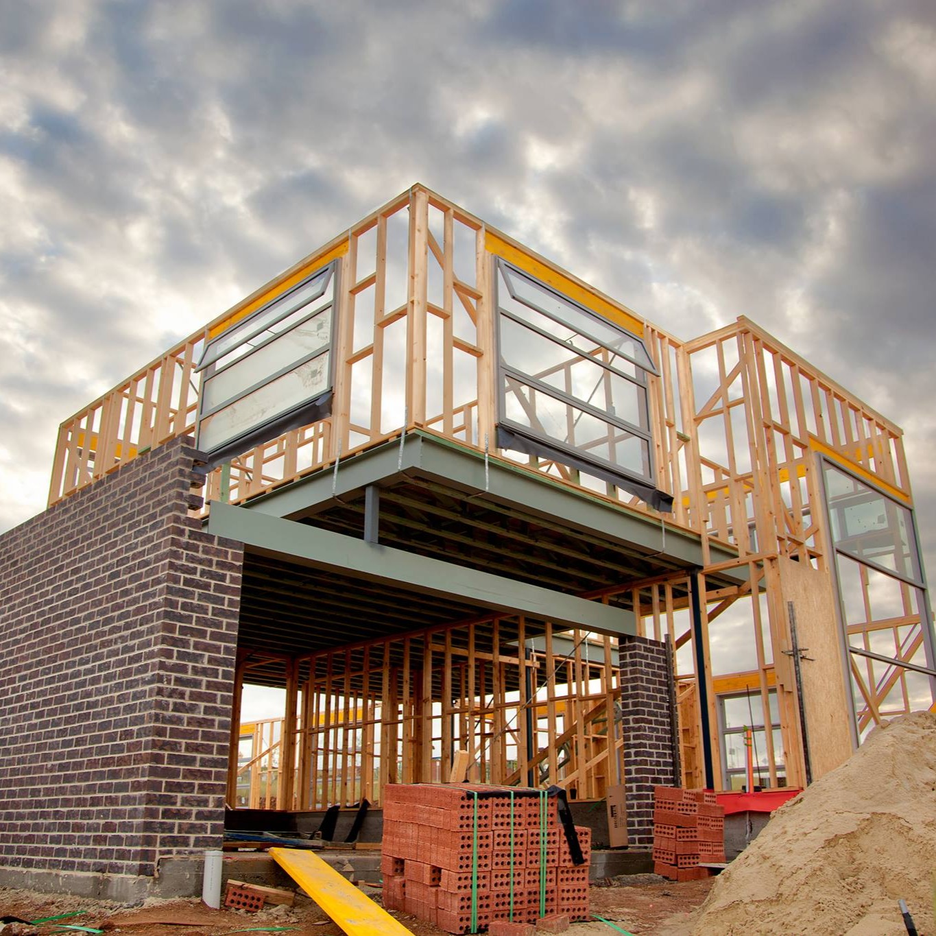 building a house and materials