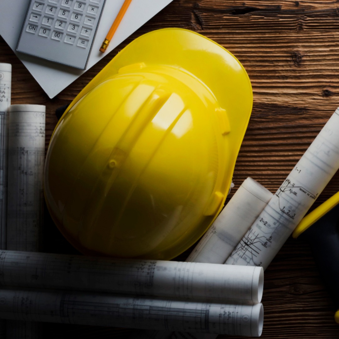 construction helmet, plans and calculator 