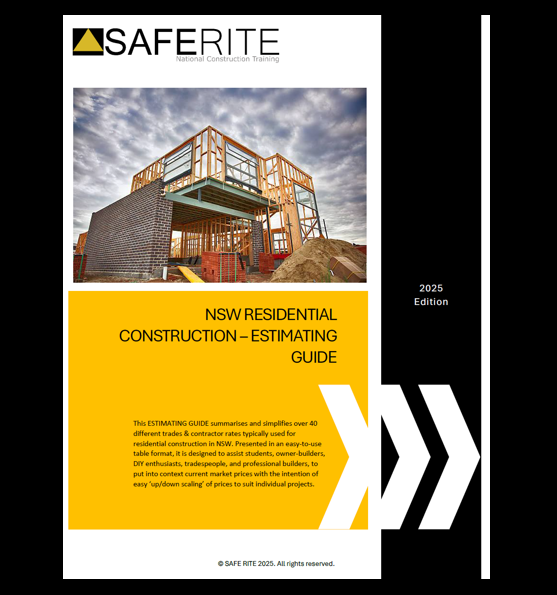 NSW Residential Construction - Trade and Contractor Rates Guide cover screen shot
